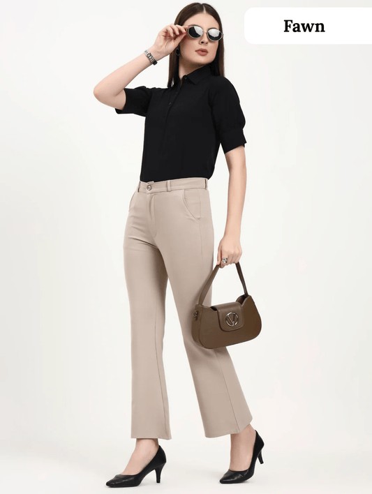 Bell Bottom Trouser Luxury Combo | Timeless Flare, Modern Comfort, Exclusive Style Upgrade- Combo of 3