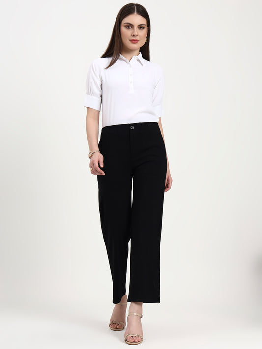 WIDE LEG PLEATED TROUSER | Modern Tailored Fit with All-Season Comfort
