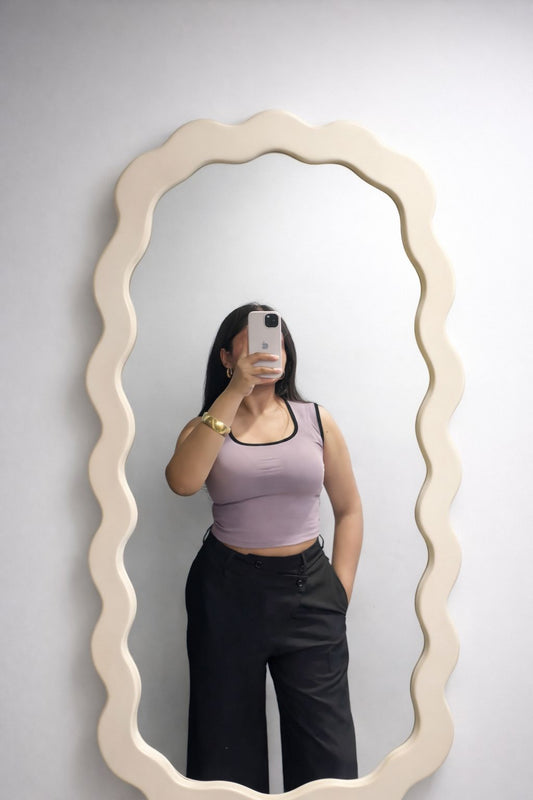 Contrast Tank Top - Mauve