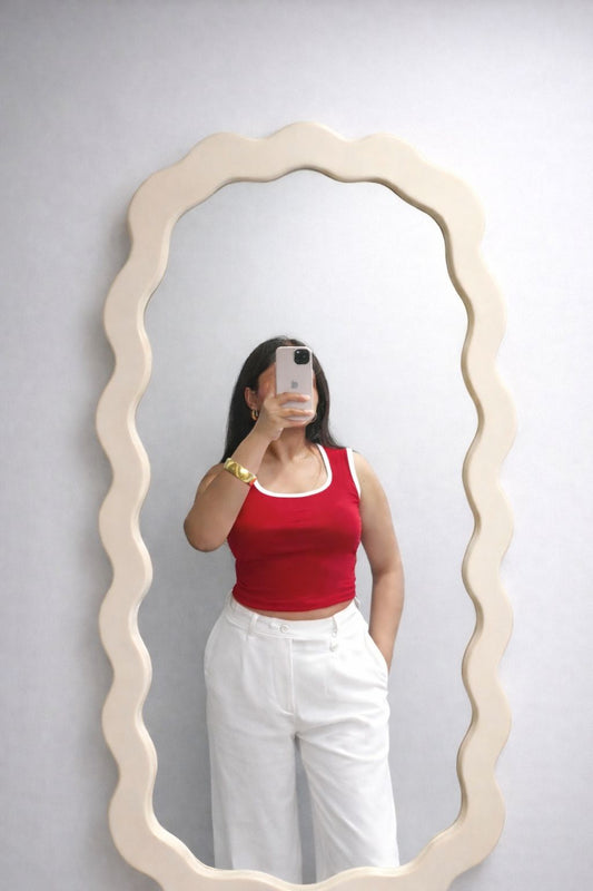 Contrast Tank Top - Red