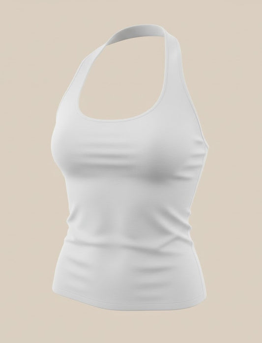 Chic Halter Top - White