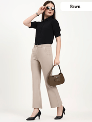 Bell Bottom Trouser Luxury Combo | Timeless Flare, Modern Comfort, Exclusive Style Upgrade- Combo of 3