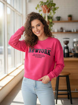 New York Crop Sweatshirt – Iconic Streetwear Edit for Pre-Winter Style