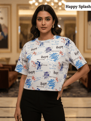 Crop Tee Limited Edition Trio | Free Size Ultra-Comfort Collection for Everyday Style - Pack of 3