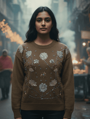 SEQUENCE FLOWER Premium Winter Sweater