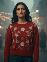 SEQUENCE FLOWER Premium Winter Sweater