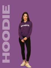 Authentic Crop Hoodie – Bold Streetwear Essential in Purple