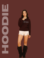 Maison Crop Hoodie – Luxe Streetwear Comfort in Wine