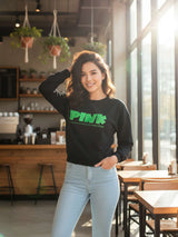 Pink Amazing Crop Sweatshirt – Pre-Winter Streetwear in 4 Bold Colors