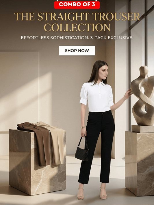 Straight Trouser Collection | Premium Tailored Fit with All Season Comfort  - Pack of 3