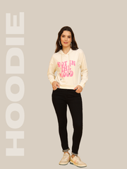 Not In Mood Crop Hoodie – White Streetwear Essential