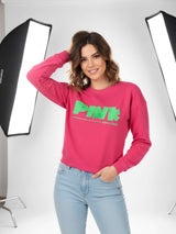 Pink Amazing Crop Sweatshirt – Pre-Winter Streetwear in 4 Bold Colors