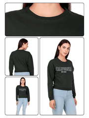 California Vibes Crop Sweatshirt – Bottle Green  Cozy Pre-Winter Style
