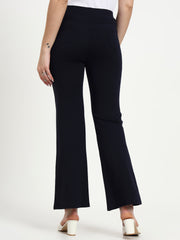 BELL BOTTOM JEGGING In Navy| Retro Chic Comfort with Modern All-Season Stretch