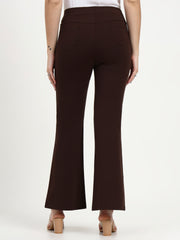 BELL BOTTOM JEGGING In Coffee| Retro Chic Comfort with Modern All-Season Stretch