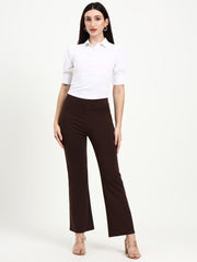 BELL BOTTOM JEGGING In Coffee| Retro Chic Comfort with Modern All-Season Stretch