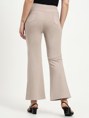 BELL BOTTOM JEGGING In Fawn | Retro Chic Comfort with Modern All-Season Stretch