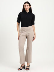 BELL BOTTOM JEGGING In Fawn | Retro Chic Comfort with Modern All-Season Stretch