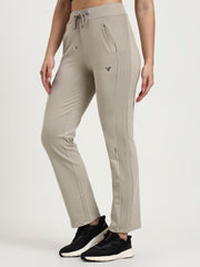 Sand Beige Cotton Looper Lowers | Contour Series – Premium Comfort Wear