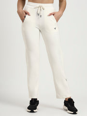 White Cotton Looper Lowers | Contour Series – Premium Comfort Wear