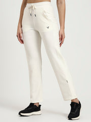 White Cotton Looper Lowers | Contour Series – Premium Comfort Wear