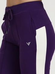 Purple Cotton Looper Lowers | Flow Series – Luxe Everyday Comfort