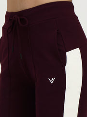 Wine Cotton Looper Lowers | Flow Series – Luxe Everyday Comfort