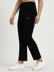 Black Cotton Looper Lowers | Contour Series – Premium Comfort Wear