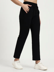 Black Cotton Looper Lowers | Contour Series – Premium Comfort Wear