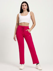 Hot Pink Cotton Looper Lowers | Contour Series – Premium Comfort Wear