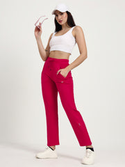 Hot Pink Cotton Looper Lowers | Contour Series – Premium Comfort Wear