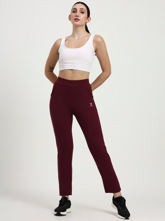 Straight Fit Activewear Lowers –   Mehroon | Plus Sizes up to 4XL