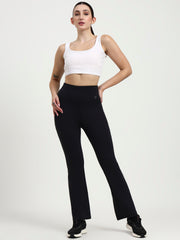 DRY FIT BELL BOTTOM LOWER Black | Active Stretch Comfort with Sleek Athleisure Design