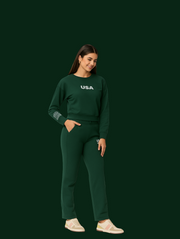 USA Looper Coord Set – Premium Pre-Winter Cotton Co-Ord for Streetwear Vibes