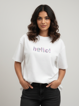 HELLO Oversized T-Shirt | Minimal Cool