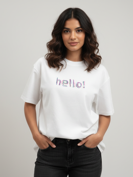 HELLO Oversized T-Shirt | Minimal Cool