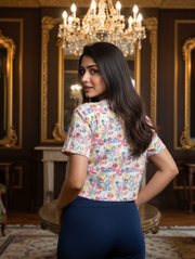 HAPPY VIBES Crop Tee | Positive Energy Meets Effortless Everyday Comfort