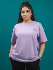 RISE Oversized T-Shirt | Black & Lavender