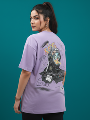 RISE Oversized T-Shirt | Black & Lavender