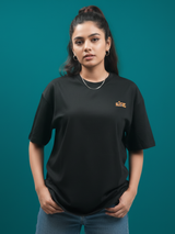 RISE Oversized T-Shirt | Black & Lavender