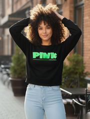 Pink Amazing Crop Sweatshirt – Pre-Winter Streetwear in 4 Bold Colors