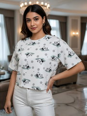 LAZY PANDA Crop Tee | Chill Aesthetic Redefined with Ultimate Comfort