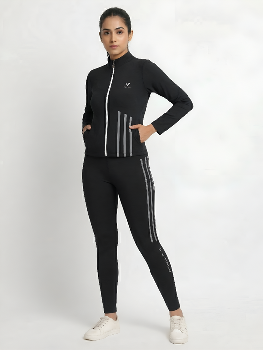 Elite Motion Tracksuit Activewear – Noir Stride Edition - Black