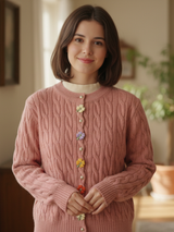 KNITTED FLOWER Premium Winter Sweater | Timeless Cozy Comfort