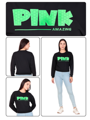 Pink Amazing Crop Sweatshirt – Pre-Winter Streetwear in 4 Bold Colors