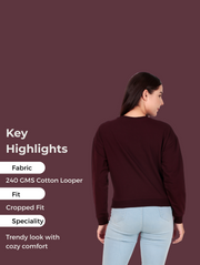 Feasible Crop Sweatshirt – Pre-Winter Streetwear in Bold Trend Colors