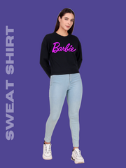 Barbie Navy Crop Sweatshirt – Bold Streetwear for Pre-Winter