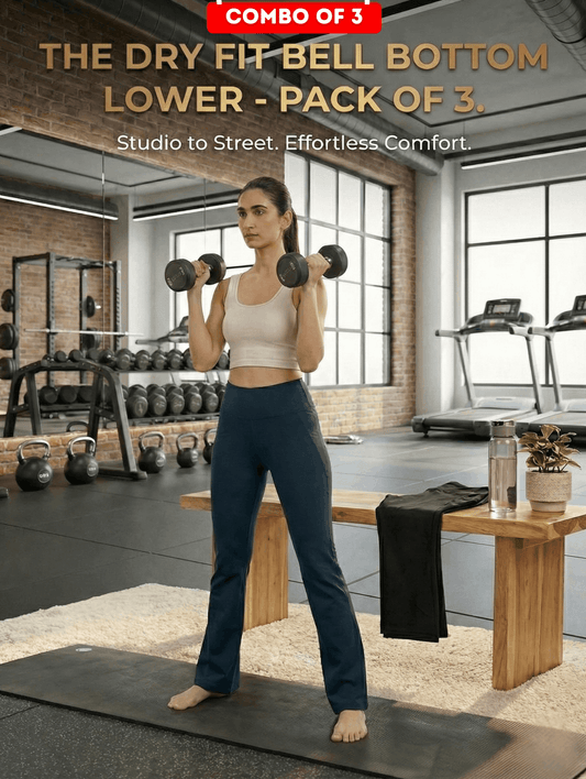 DRY FIT BELL BOTTOM LOWER | Studio To Street Performance Comfort Edition - Pack of 3