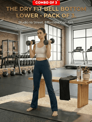 DRY FIT BELL BOTTOM LOWER | Studio To Street Performance Comfort Edition - Pack of 3
